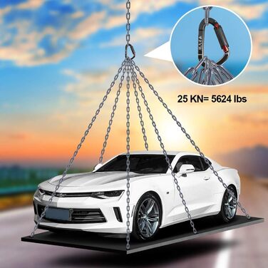 Спорядження для скелелазіння з карабіном 25 кН, 5 шт. автоматично фіксуючих карабінів для гамаків, гойдалок, повідків та шлейок для собак із замком, для кемпінгу, походів та інших потреб (чорний*5)