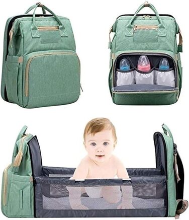 Портативний пеленальний мішок, багатофункціональний водонепроникний рюкзак для підгузників, дитяче ліжечко для подорожей дитяче лі