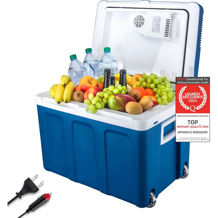 Електрична холодильна камера 45 літрів підключення 12 вольт та 230 вольт мобільний міні-холодильник на колесах для автомобіля, кем