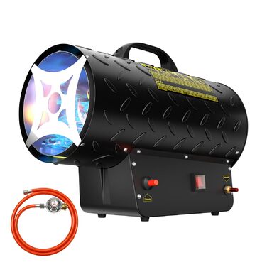 Газовий обігрівач для використання в приміщенні, газовий вентилятор-обігрівач потужністю 30 кВт, газовий обігрівач, газовий вентилятор-обігрівач, газовий вентилятор-обігрівач на пропані, потік повітря 700 м/год, включаючи газовий шланг 1,4 м та 700 мбар