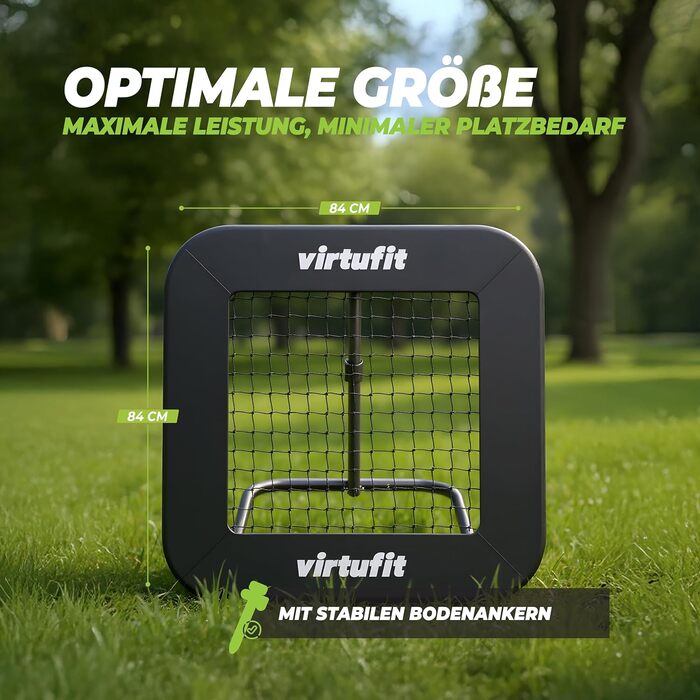 Футбольний підбирач VirtuFit регульований та складний 84 x 84 см ідеально підходить для тренувань та відпрацювання техніки дітей