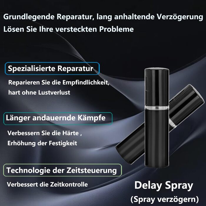 Спрей для місцевої десенсибілізації та тривалої дії для чоловіків, спрей для контролю кульмінації та відстроченої дії, що довше діє в ліжку для чоловіків, покращує тривалість дії для чоловіків, 0,17 рідкої унції