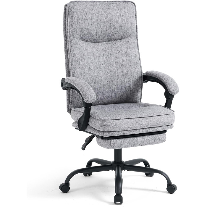 Ергономічне офісне крісло Storeo Imp, до 150 кг, тканина, сірий