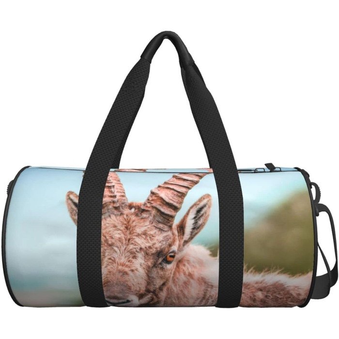 Дорожня сумка-циліндр, сірий єдиноріг на траві, спортивна сумка для чоловіків та жінок, сумка для подорожей, спортивний баул