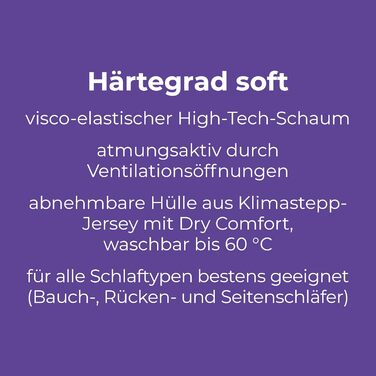 Подушка для шиї Centa-Star Comfort Soft, 40 x 80 см, в&39язкопружна високотехнологічна піна, м&39яка жорсткість, зі знімним чохлом, можна прати при температурі до 60C, Oeko-Tex Standard 100 Клас 1, (1 упаковка), Bianco