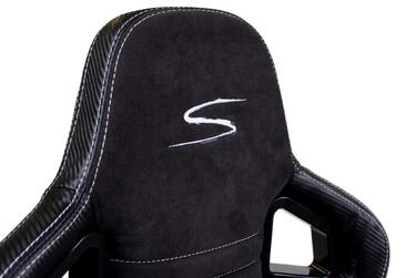 Симулятор гоночного симулятора Speedmaster PRO Zero-Flex, крісло для симуляції гонок SIM Racing Cockpit з кермом та підставкою для педалей червоного кольору (Race Weave Anthracite)