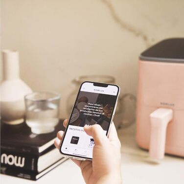 Мультипіч 2 л Air Power V20 (1200 Вт) з 8 програмами та сенсорною LED-панеллю, фритюрниця 2 л (до 230 C) для 2 осіб, легко чиститься та з додатком рецептів - без PFOA Корал 2 Літрос 3-й Корал