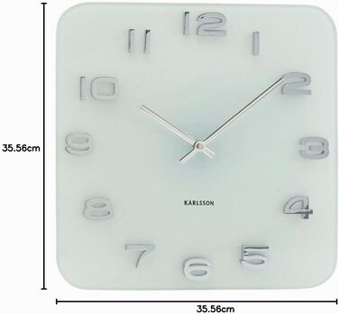 Настінний годинник Karlsson KA4399 Vintage Glas, 35x35 см, білий/Opulenter Garten