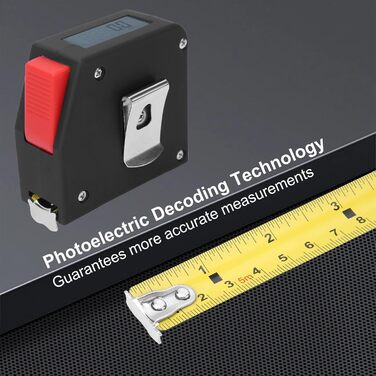 Вимірювач відстані стрічки, вимірювач відстані цифровий, 5м цифровий РК-дисплей вимірювальна стрічка електронна вимірювальна стрічка деревообробна лінійка, з функцією зберігання даних