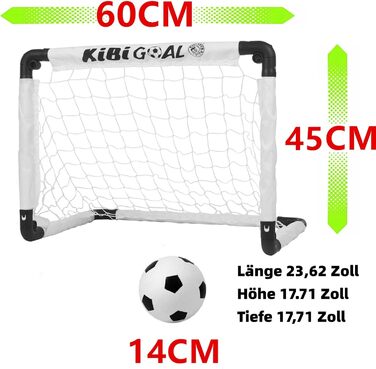 Складані міні-футбольні ворота для дітей, 60x45 см / 90x60 см / 115x80 см, футбольні ворота для саду, маленькі складні футбольні ворота, подарунок для приміщень/відкриттів/саду, 60x45 см, білий колір, ворота футбол
