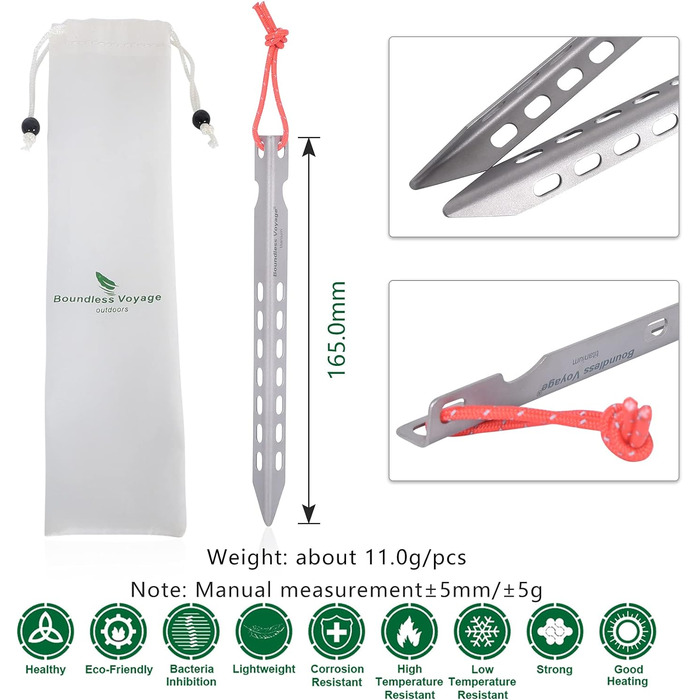 Титанові кілочки Надлегкі цвяхи для намету Кемпінгові наметові кілки Зовнішні портативні кілочки Стовпи для намету Стовпи для наме