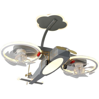 Стельовий світлодіодний світильник PAZWAHF 80 Вт, стельовий вентилятор зі світлодіодним підсвічуванням, регульованою швидкістю віт