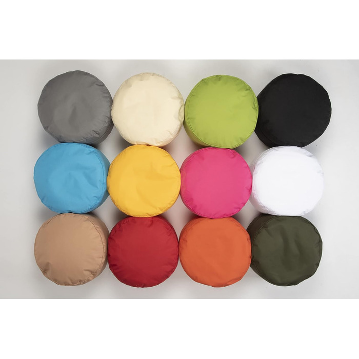 Крісло-мішок sunnypillow - Круглий табурет 25 x 45 см - Для використання в приміщенні та на вулиці - Круглий пуф зі знімним чохлом - Лавка, табурет, подушка для підлоги Крісло-мішок Puff - Зелений табурет 25 x 40 см Зелений