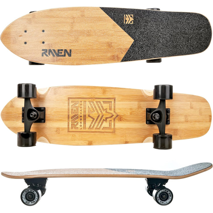 Лонгборд RAVEN Trevix 41" для дітей дорослих хлопчиків дівчаток алюмінієві траки ABEC-9 хром PU колеса 70x51 мм drop-through freeride cruiser повний компліт для початківців профі оригінал 2025