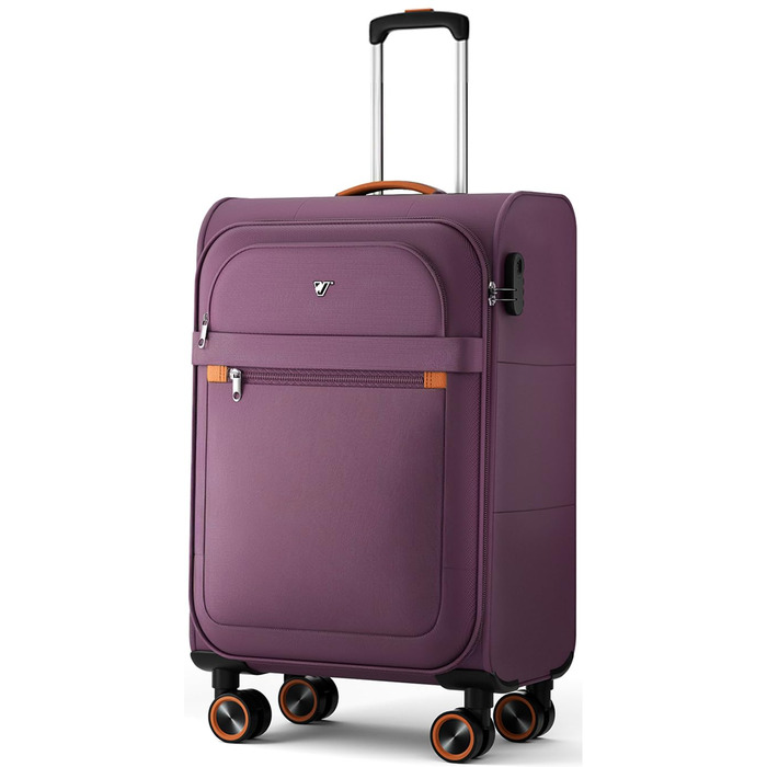 Ручна валіза Trier Soft Shell 55 35 23 см, легка тканинна валіза на візках, дорожня валіза з колесами та кодовим замком, 47 літрів, червона, розмір S