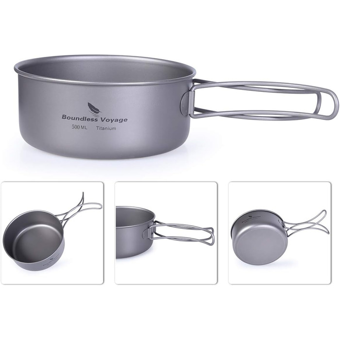 Кемпінговий посуд Легкий набір вуличних мисок Набір для приготування їжі зі складною ручкою Вуличне кухонне начиння для 1-2 осіб 2