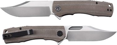 Складаний ніж PFP03 Victor, клинок зі сталі K110, лезо 3,58', рукоятка з мікарти, кишеньковий ніж EDC (хакі мікарта)