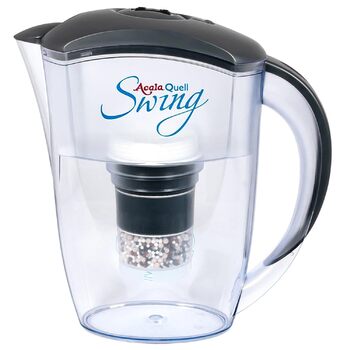 Фільтр для води AcalaQuell Swing антрацит Фільтр для води з активованим вугіллям Найвища продуктивність фільтра - багатошаровий Без BPA та BPB ReNaWa - Технологія Створює смачну, заспокійливу воду