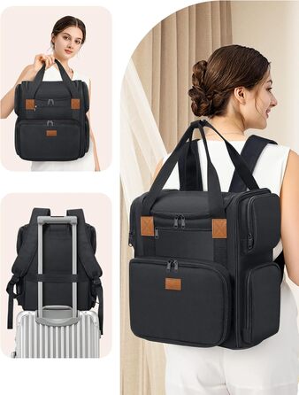 Сумка для зберігання лаку для нігтів Deciniee Велика сумка-органайзер для 84 пляшечок лаку для нігтів та лампи для нігтів - Двошаровий футляр для дизайну нігтів для жінок та дівчат