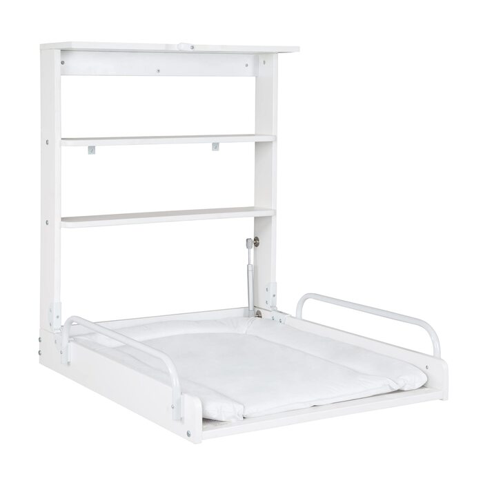 Настінний пеленальний столик roba - складаний пеленальний столик - настінний пеленальний килимок Танець птахів - дерево, білий / Танець птахів