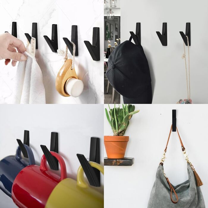 Комплектів гачків для пальто чорний матовий, гачки для пальто акустичні панелі чорні, гачки для пальто з цинкового сплаву, гачки д
