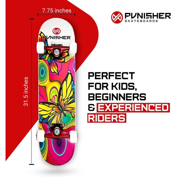 Скейтборд Butterfly Jive з канадським кленом, 31 дюйм