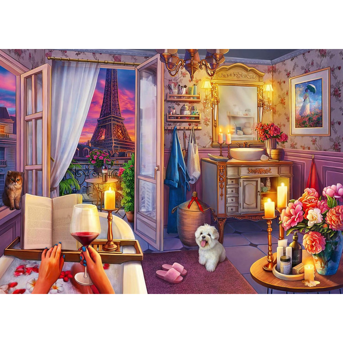 Головоломка Ravensburger - In the Bathtub - головоломка на 500 елементів із великими частинами головоломки, Gold Edition Ексклюзив