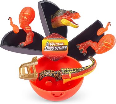 Сюрпризний удар динозавра, серія 4, вулкан, сюрприз, колекційна капсульна іграшка-загадка динозавра, іграшка-битва динозаврів (2 шт.), серія 4, 2 капсули, 5-
