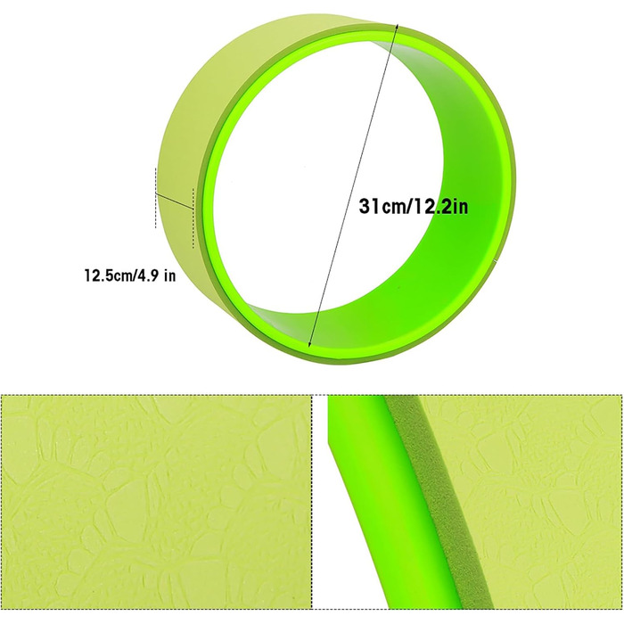 Грінсен Йога Розтяжка Згинання Баланс Колесо Коло для Здоров&39я Фітнес Вправа на Схуднення Зелений