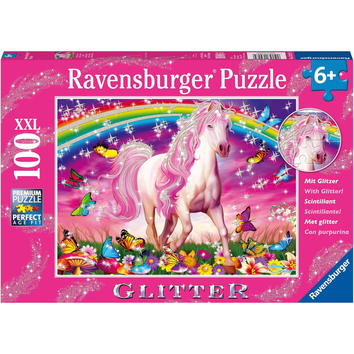 Дитячий пазл Ravensburger - 13927 Horse Dream - Пазл &quotКінь&quot для дітей від 6 років, 100 елементів у форматі XXL, з блискітк