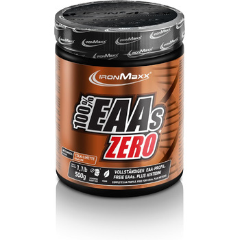 Порошок з високою дозою EAA IronMaxx Zero Cola & Lime 500, веганський та без цукру, Кола-Лайм, 500 г