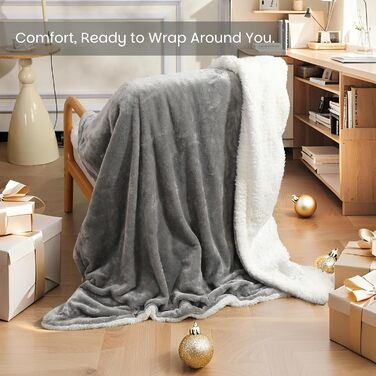 Електрична ковдра з підігрівом та автоматичним вимкненням, 130x160 см, фланель та бавовна, 9 налаштувань температури та 9-годинний таймер, захист від перегріву, м&39яка та приємна для шкіри, можна прати в пральній машині, для дивана/ліжка, світло-сірий 00