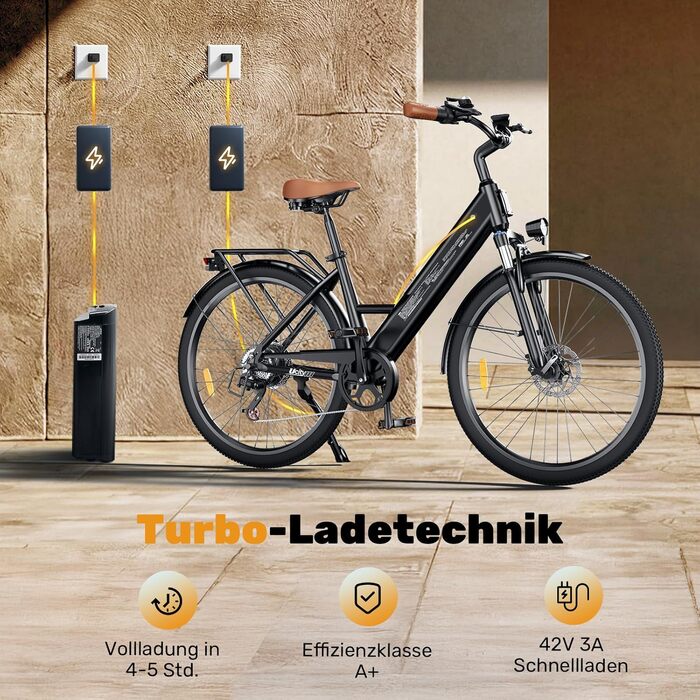 Електровелосипед Finbike для дорослих 250 Вт, 14&quot/16&quot/26&quot гірський та складний, електричний велосипед із запасом ходу 25/55 миль, 25 км/год для чоловіків та жінок, 7-швидкісна коробка передач, амортизація, 26 дюймів - 36 В 13 Аг - Ucitys Black