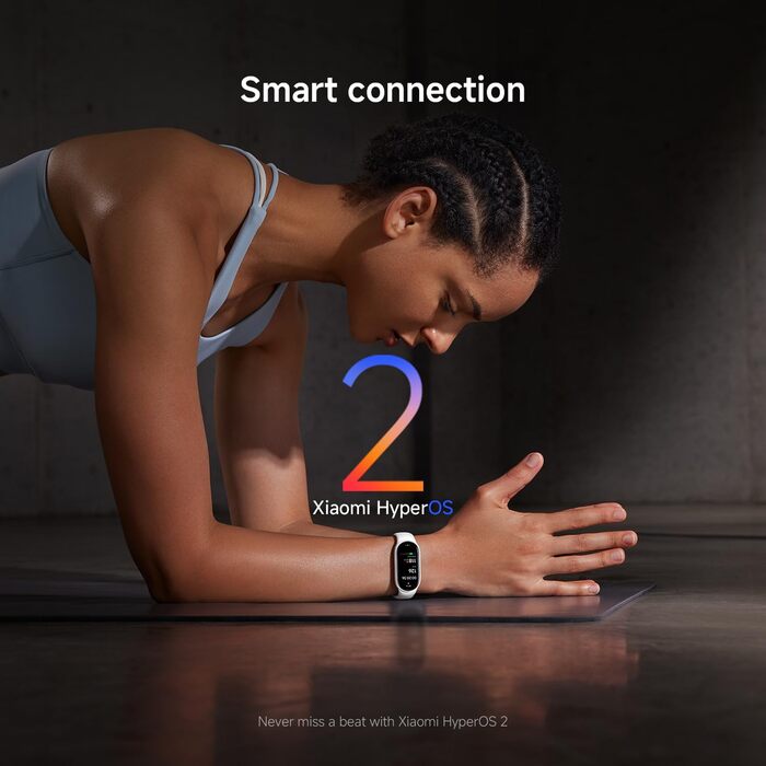 Фітнес-трекер Xiaomi Smart Band 10, смарт-годинник, 1,72-дюймовий AMOLED-дисплей, 21-денний час роботи від батареї, водонепроникність 5 атм, відстеження серцевого ритму та сну, понад 150 спортивних режимів, швидке зняття, чорний, сучасний