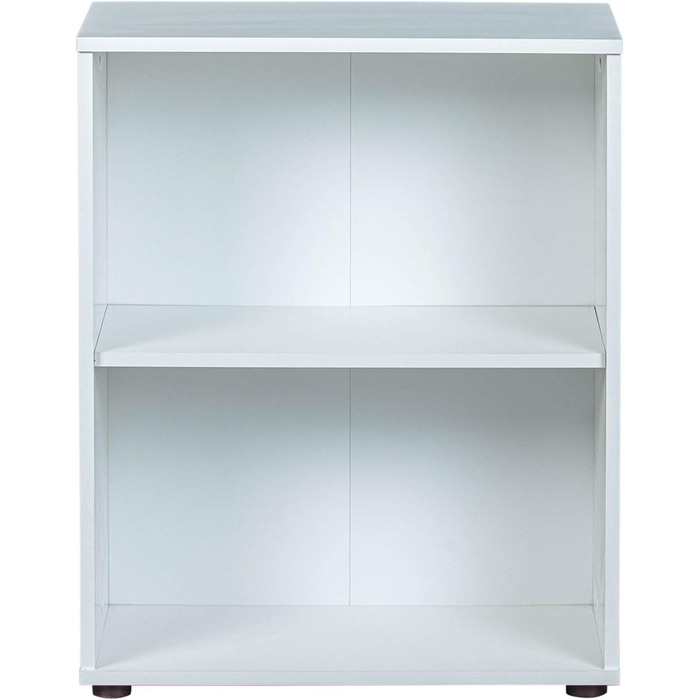 Книжкова полиця, Полиця стояча, 2 відділення, Полиці з регулюванням висоти, Дерев&39яна полиця, Вітальня, Кабінет, Офіс, Arco 1, Розміри в см Г 30 x Ш 60 x В 75, Колір Білий, 30 x 60 x 75 Білий