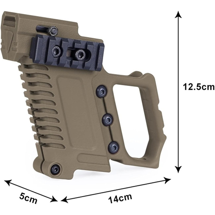 Тактичний комплект Jungle Leopard GB-37-BK – пістолет-карабін для Glock 17/18/19, рейкові бази, зарядний пристрій, кріплення для стрільби