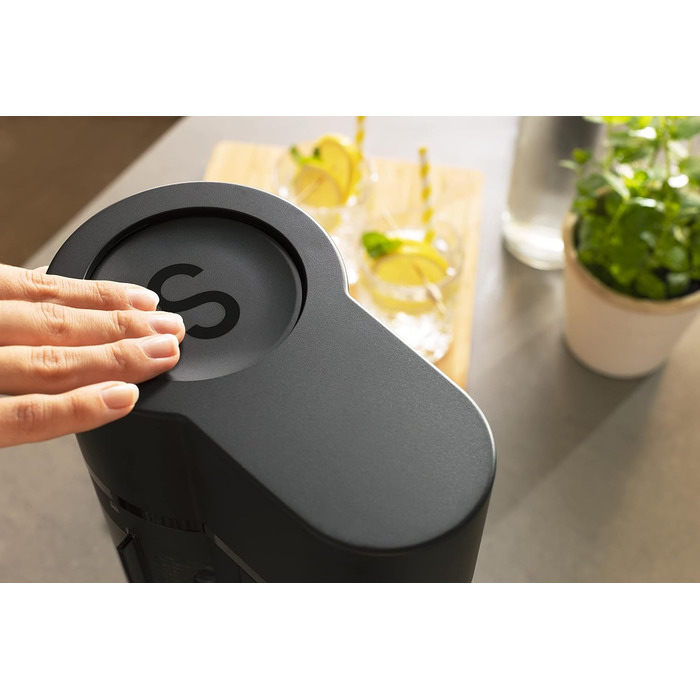 Стартовий набір Sodapop Sodapop Maker Logan з циліндром CO і 3 шт. скляною пляшкою, чорний матовий, висота 42,6 см