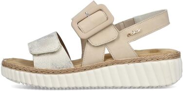 Жіночі сандалі Rieker на танкетці 62950, жіночі сандалі 39 розміру EU, бежевого кольору, 60