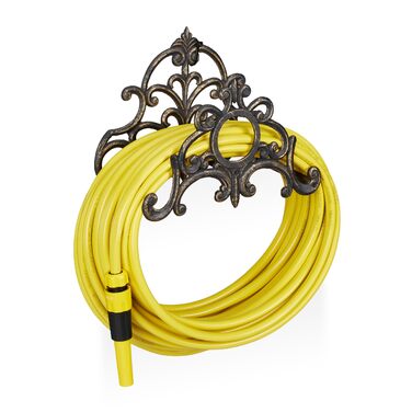 Тримач для садового шланга Relaxdays у вінтажному стилі, настінний, для 20м шланга, чавун, бронзовий колір