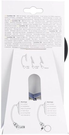 Велосипедне дзеркало Busch & Mller Cycle Star Ø80 мм, внутрішнє кріплення на кермо 17,2-22 мм, складне, 903/7