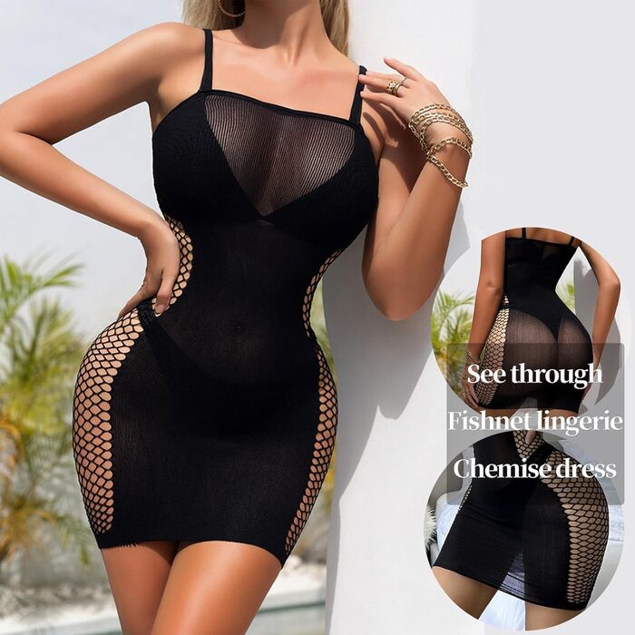 Жіноче сітчасте міні-плаття RUIBAVYA, сексуальне, еластичне, універсальний розмір