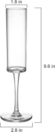 Набір з 8 акрилових фужерів для шампанського, 170 мл, небиткі келихи для шампанського, одноразові келихи для шампанського, елегант