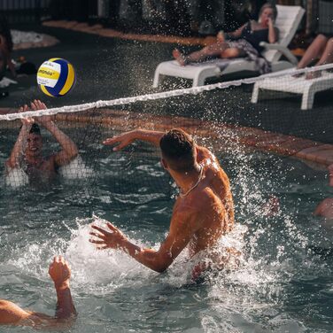 М&39який пляжний волейбол Lemondo з PU, водонепроникний, з насосом, для приміщень і вулиці, для гри, тренувань, пляжних м&39ячів (з насосом), білий