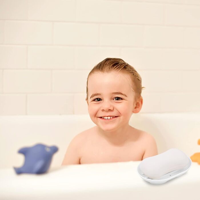 Силіконова мильниця 2 шт. , овальна мильниця зі зливом, нековзна і міцна мильниця для ванної кімнати, кухні, столу, душу, м'яка ми