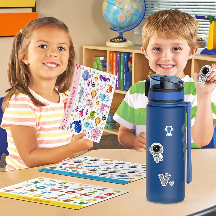 Дитяча пляшечка для пиття Luyiilo Kids герметична, спортивна пляшечка для піших прогулянок та тренажерного залу, газована та без в