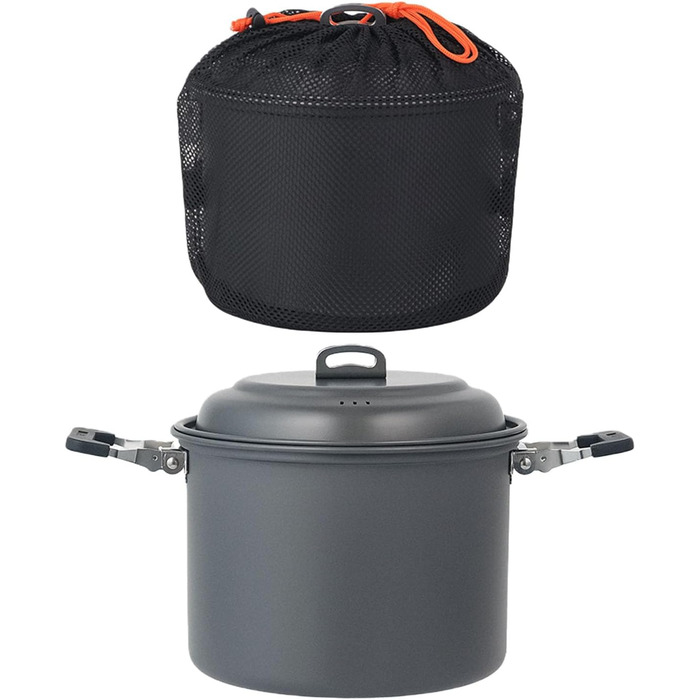 Каструлі для кемпінгу, твердий алюміній, посуд для кемпінгу, багатофункціональний посуд для кемпінгу, легкий, для кемпінгу, пікніків, каструлі для супу, каструлі для кемпінгу на відкритому повітрі