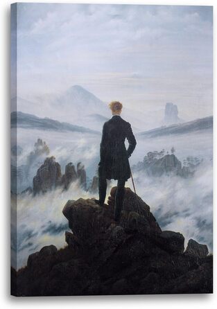 Друковані картини Полотно (40x60 см) Каспар Давид Фрідріх - Мандрівник над морем туману 40x60 см