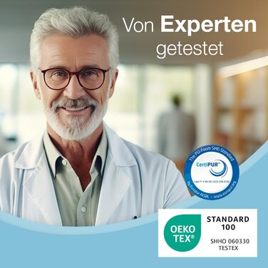 Подушка для підняття ніг ELONEO з піни з ефектом пам&39яті, подушка для ніг для полегшення, позиціонуюча подушка зі знімним чохлом, 65x40x20 см, білий середньо-білий