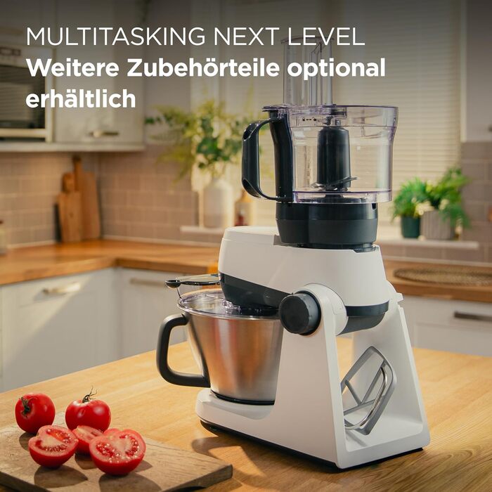 Кухонна машина Kenwood Multi Tasker (KHC30.000WH), 1000 Вт, чаша 4,3 л, місткість тіста 1,7 кг, 7 швидкостей, біла, з 3 аксесуарами