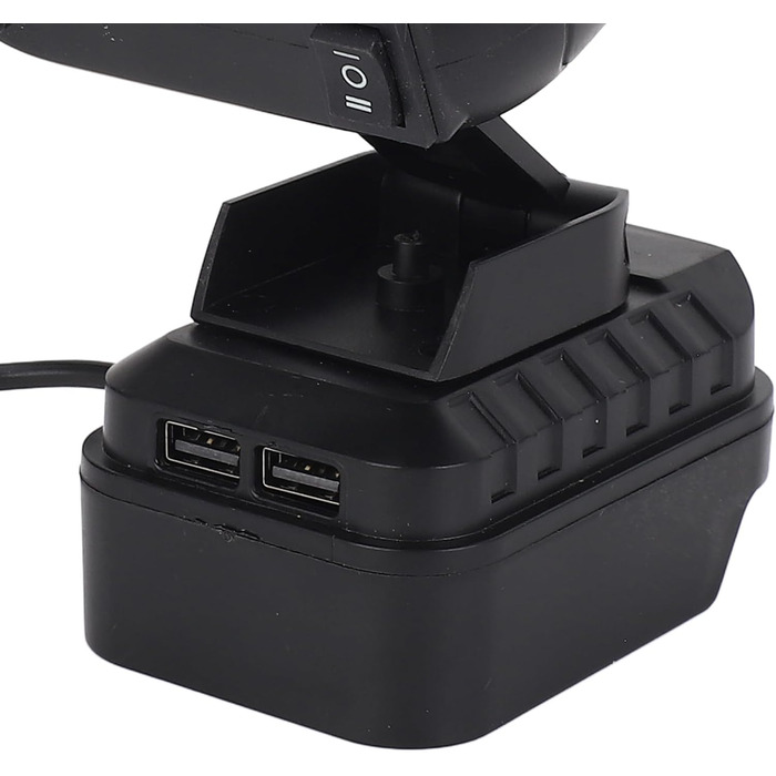 Обігрівач Fafeicy на батарейках, батарейки не входять до комплекту, поворот на 90 градусів, 2 налаштування температури, портативний кімнатний обігрівач з 2 портами USB для BL1830 BL1850 BL1840 BL1845 BL1815 BL1820 BL1860B клас енергоспоживання A